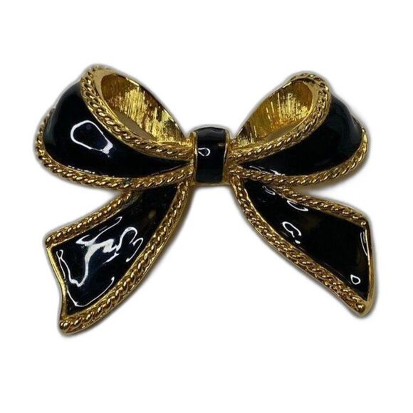 Vintage AVON Enamal bow Necklace Enhancer - Picture 1 of 3